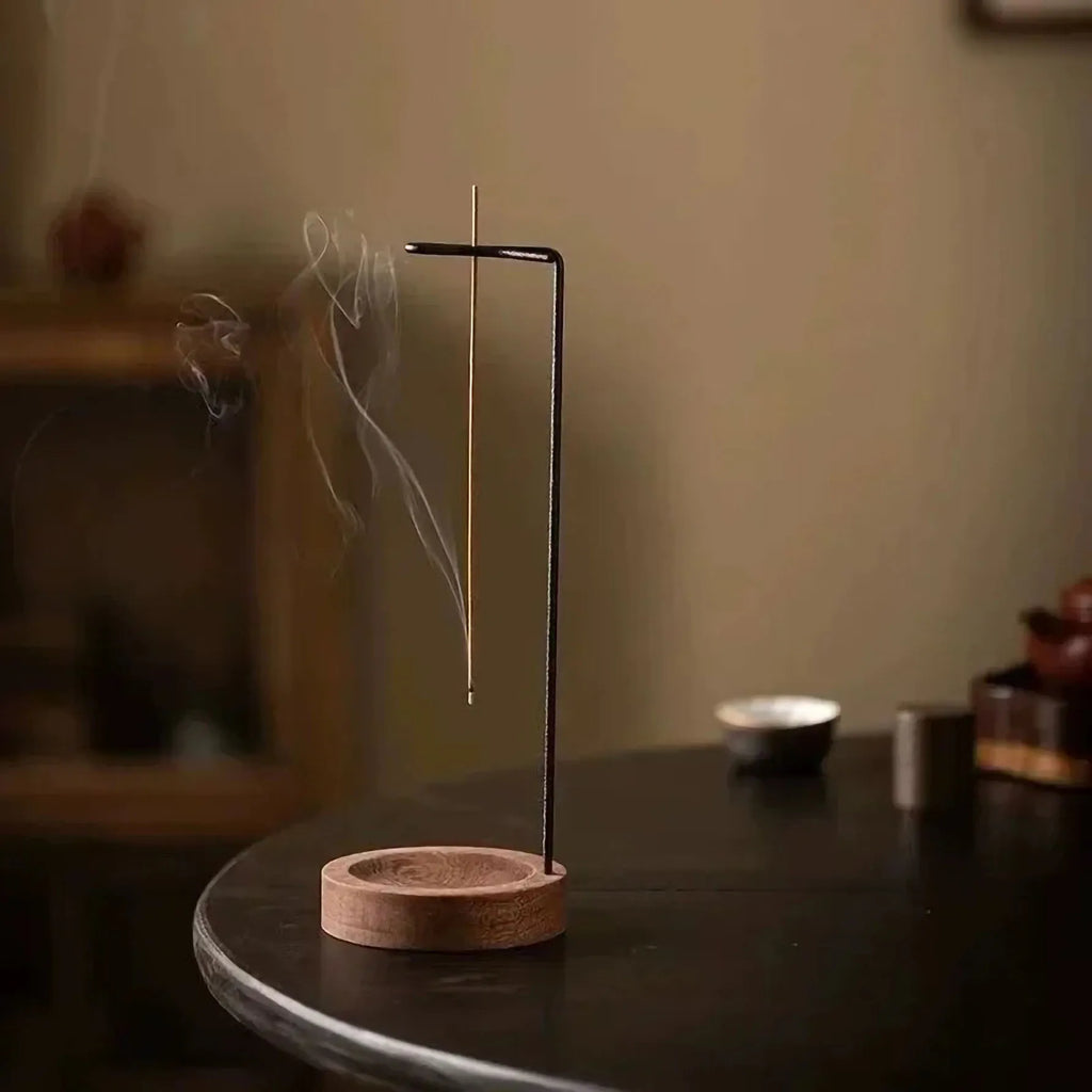 Wooden Zen Incense Burner — Upside Down Smoke Holder | Starseed