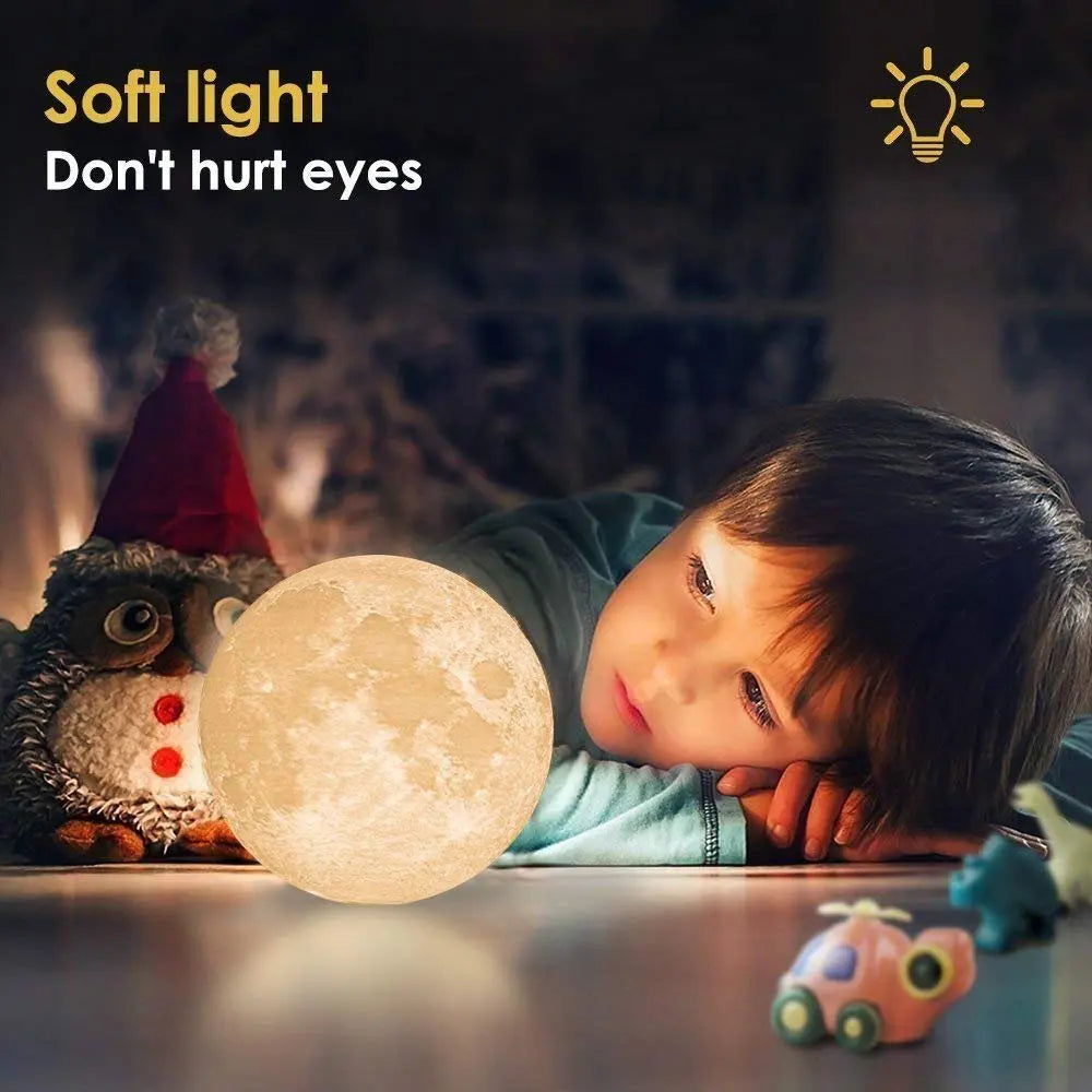 3D Moon Lamp Night Light — Touch Sensor Bedside Lamp | Starseed