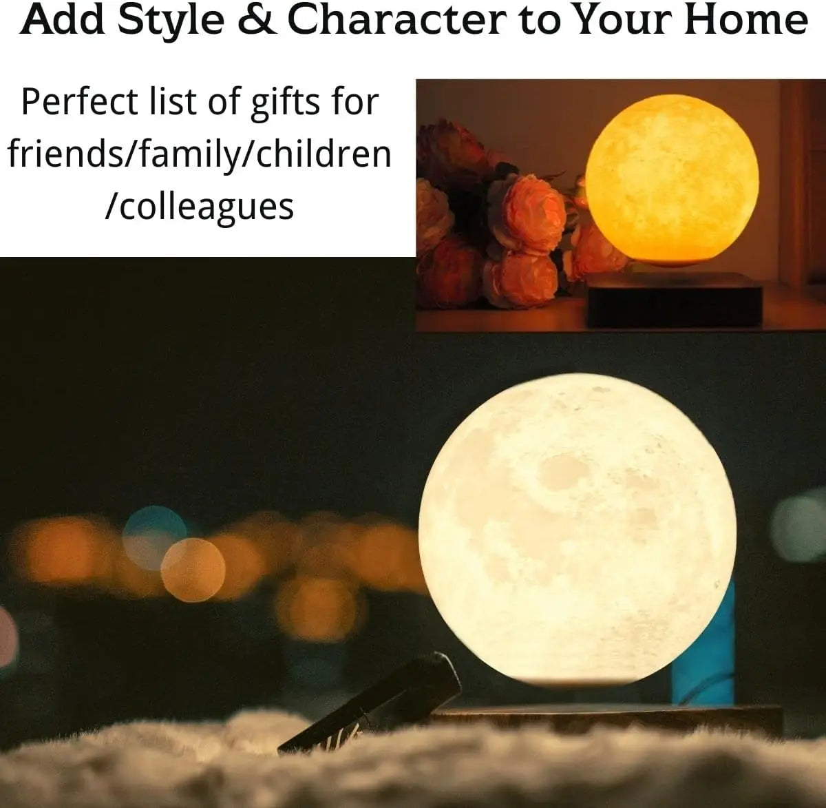 Levitating Moon Lamp — Magnetic Floating Night Light | Starseed